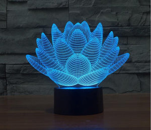 3D Lampe - Lotus Blume" - LAMIVA.de