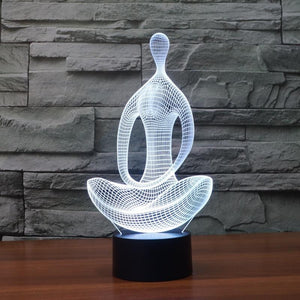 3D Lampe - "Yoga & Meditation" - LAMIVA.de