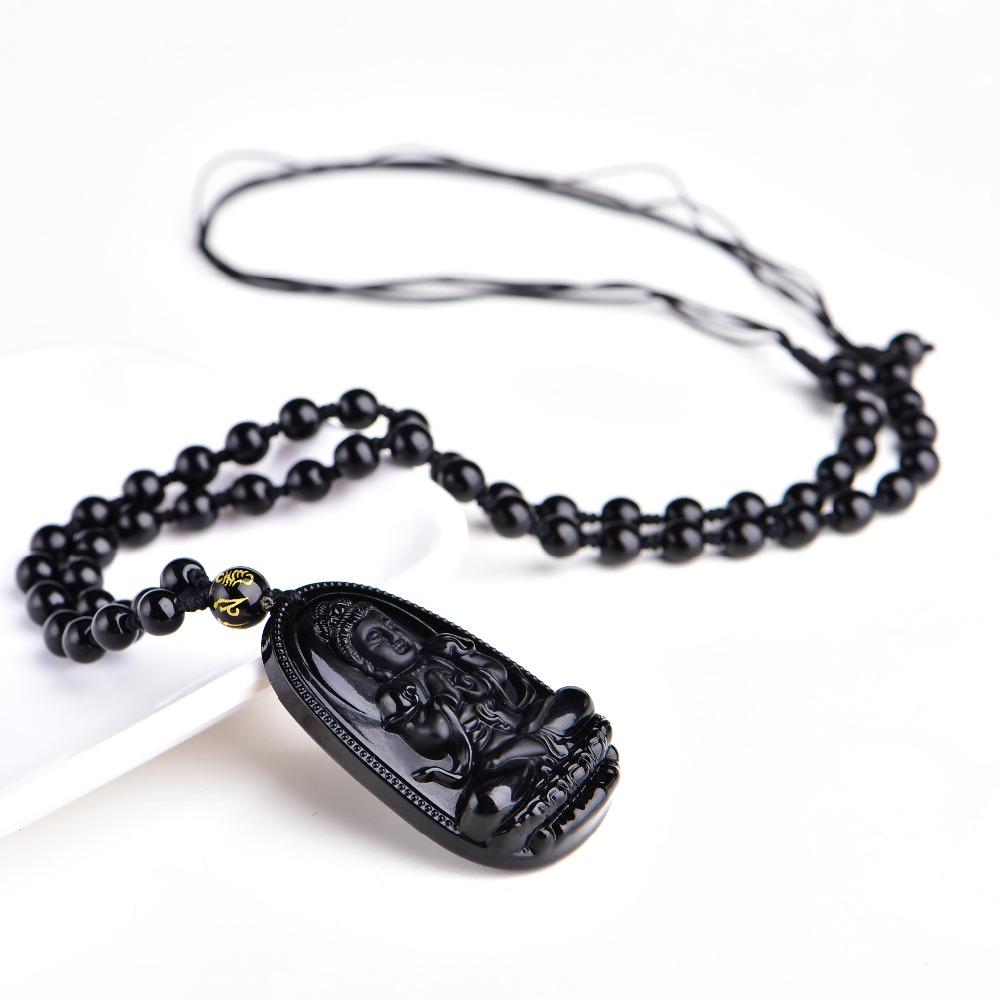 Obsidian Buddha - Amulet - LAMIVA.de